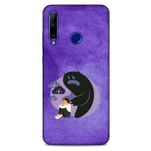 Huawei Honor 20 Lite Kılıf Depresyon (41) Tank Kılıf Koyu Yeşil Pembe