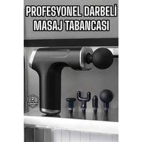 Masaj Tabancası 4 Başlıklı Kas Ve Vücut Ağrıları İçin Şarjlı Darbeli