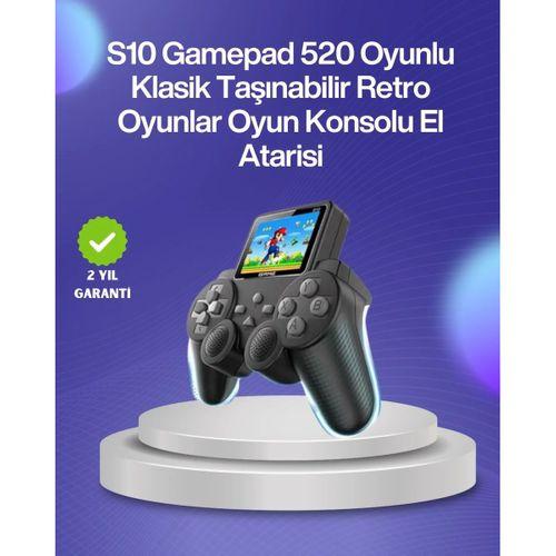 500 Oyunlu Nostaljik El Tipi Oyun Konsolu, Taşınabilir Şarjlı Cihaz, Renkli Ekran Ve Tv Destekli