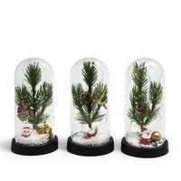 Yılbaşı Temalı Işıklı Dekoratif Cam Fanus - Model 9