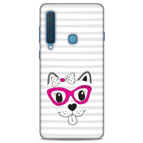 Lopard Samsung Galaxy A9 2018 Uyumlu Kılıf Kediler (16) Kalın Kılıf Fuşya Gözlük