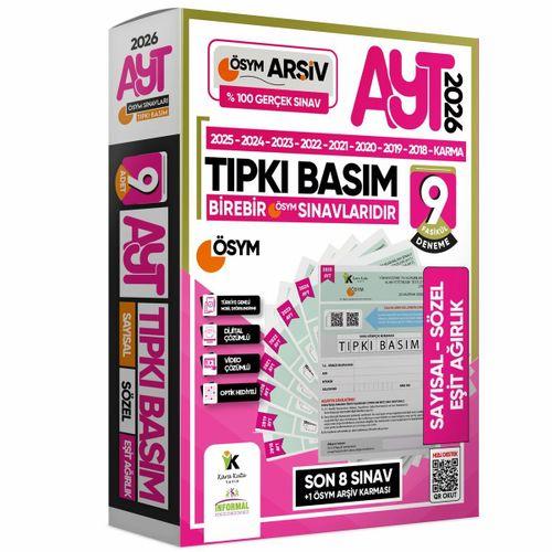 2026 AYT (SAY-SÖZ-TM) ÖSYM Çıkmış Soru Tıpkı Basım 9lu Deneme Paketi T G  Video ve Dijital Çözümlü