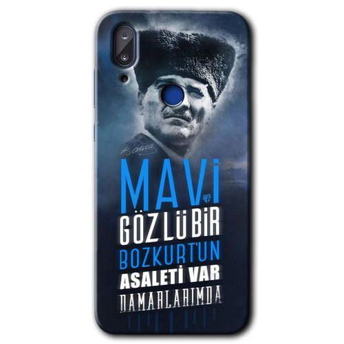 Vestel E5 Kılıf HD Desen Baskılı Arka Kapak - Bozkurt Atatürk