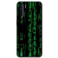 Oppo A91 Kılıf HD Baskılı Desen + Hayalet Cam Yandan Görünmez
