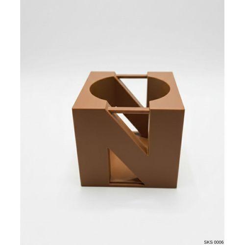 Kahverengi Centikli Harf Seklinde Mini Dekoratif Saksi Ismine Ozel Bas Harf Tasarim Masa Ustu Ofis Dekoru 7 Cm