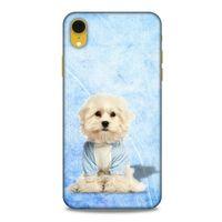 Apple iPhone XR Kılıf Köpek Kıyafetleri (20) Koruyucu Kılıf Maltese Pijama
