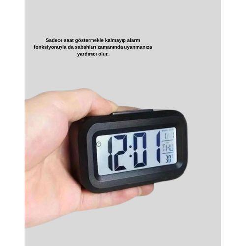 Sensörlü Dijital Masa Saati Alarm Ve Sıcaklık Göstergeli