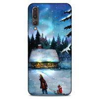 Huawei P20 Pro Kılıf Snowix (38) Neo Hybrid Kılıf Beyaz Mavi