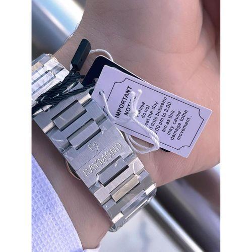 Raymond Çelik Kordon Otomatik Mekanizma 2 Yıl Garantil 5 Atm Erkek Kol Saati+Bileklik RMD.11