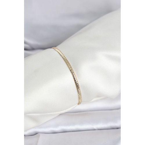CM 14K Gold Renk Yassı Zincir Model Kadın Bileklik