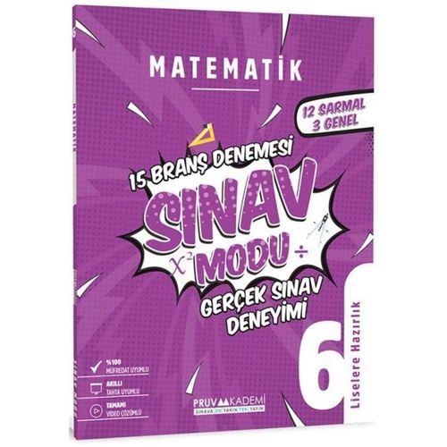 6. Sınıf Matematik Sınav Modu 15 Deneme Pruva Akademi