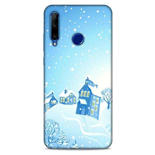 Huawei Honor 20 Lite Kılıf Snowix (24) Darbe Emici Kılıf Beyaz Mavi