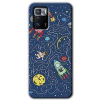 MRCİLETİSİM Poco x3 GT Kılıf HD Desen Baskılı Arka Kapak + Temperli Cam - Kedi Galaksi