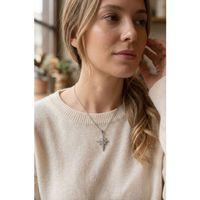 316L Çelik Gümüş Renk Zirkon Taşlı Kutup Yıldızı Model Kolye