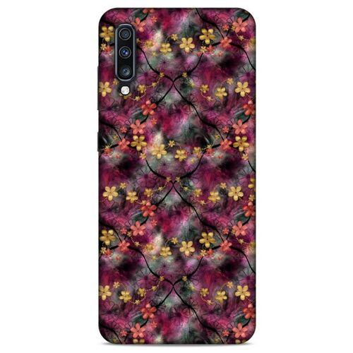 Samsung Galaxy A70s Uyumlu Kılıf Pembe Delisi (10) Full Koruma Kılıfı Çiçek