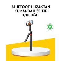 Tripodlu Selfie Çubuğu Uzaktan Kumandalı Canlı Yayın Uyumlu