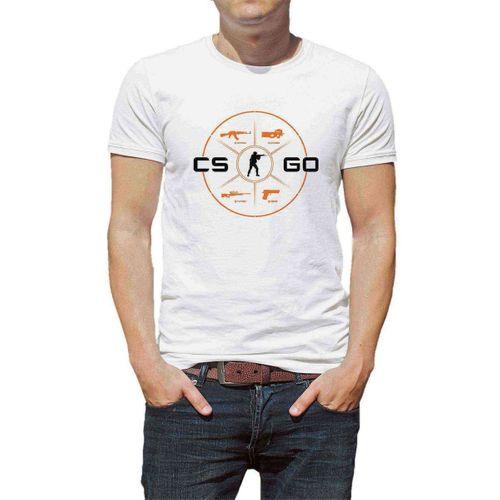Cs Go Menu Baskılı Beyaz Erkek Tshirt