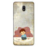 Xiaomi Redmi 8A Kılıf Depresyon (10) Full Koruma Kılıfı Yeşil Turuncu