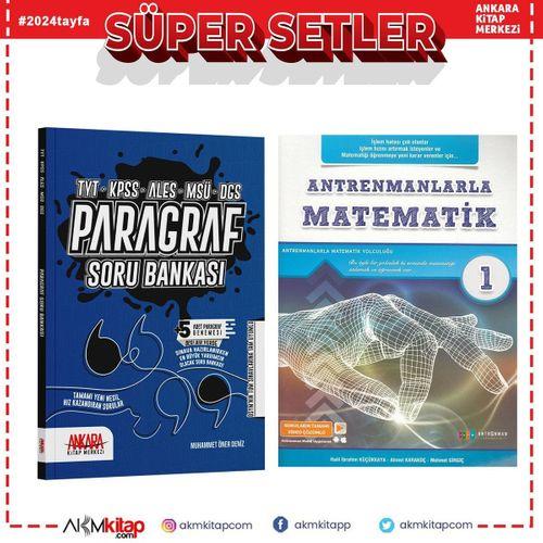 Antrenmanlarla Matematik 1 ve Ankara Kitap Merkezi Paragraf Soru Bankası Seti 2 Kitap