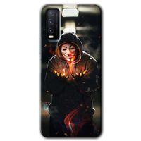Vivo Y11s Kılıf HD Desen Baskılı Arka Kapak - V for Fire