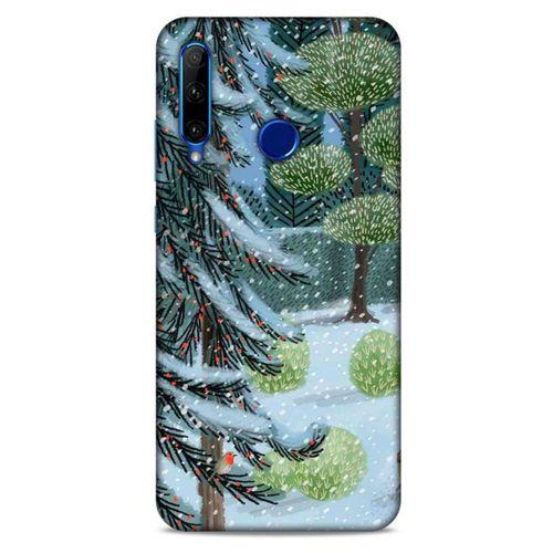 Huawei Y6P Kılıf Snowix (43) Thin Fit Kılıf Beyaz Yeşil