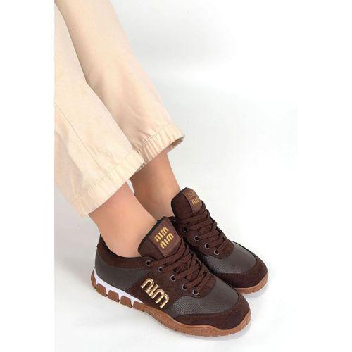 Marje Kahverengi Cilt Bağcıklı Spor Ayakkabı