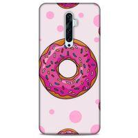 Oppo Reno 2z Uyumlu Kılıf Pembe Delisi (25) Antişok Kapak Donut