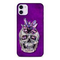 Apple Iphone 11 Uyumlu Kılıf Mor Delisi (49) Ultra Silikon Kılıf Kurukafa