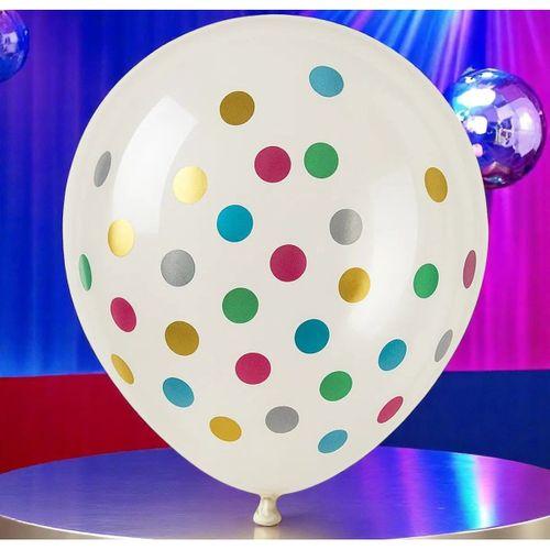 YÜKSEK KALİTE 100 ADET ŞEFFAF RENKLİ BALON RENKLİ ŞEFFAF PULLU BALON RENKLİ PULLU DEKORASYON BALONU