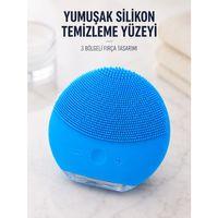 Silikon Yüz Temizleme Fırçası Ayarlanabilir Titreşimli Mavi Cilt Bakım Cihazı