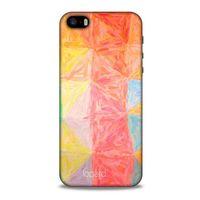 Apple Iphone 5 Kılıf Pastel Renkler (26) Tpu Silikon Kılıf Sarı Kırmızı