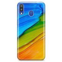 Samsung Galaxy M20 Kılıf Tempere Arka Kapak Koruma Desenli Full Koruyucu