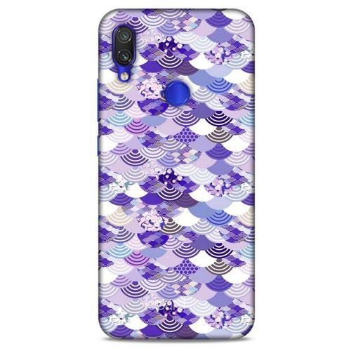 Xiaomi Redmi Note 7 Kılıf Pastel Renkler (15) Antişok Kılıf Mor Beyaz