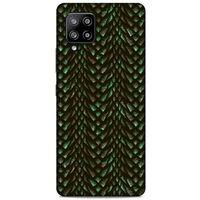 Samsung Galaxy A12 Kılıf Dragons (3) Kapak Ejderha Cilt Yeşil