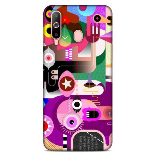 Lopard Samsung Galaxy A60 Uyumlu Kılıf Soyut Sanat (22) Desenli Tam Koruma Kılıfı