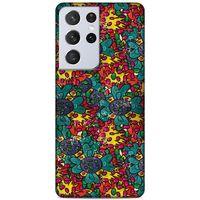 Lopard Samsung Galaxy S21 Ultra Uyumlu Kılıf Soyut Sanat (29) Baskılı Arka Koruma Kılıfı