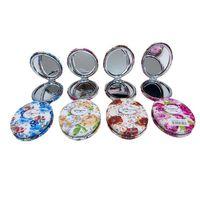 Cep Aynası Oval Tombul Taşlı Flowers