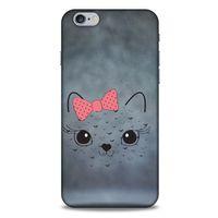 Lopard Apple Iphone 6S Plus Uyumlu Kılıf Kediler (13) Silikon Kap Papyonlu