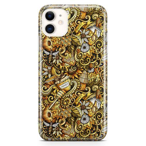 Apple iPhone 11 Kılıf Honey Doodle Arka Kapak Koruma Desenli Full Koruyucu