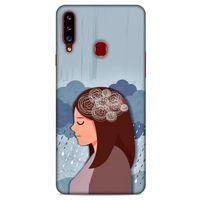 Samsung Galaxy A20s Kılıf Depresyon (30) Silicone Case Şeker Pembe Sarı