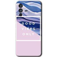 Vivo V23 5G Kılıf HD Desen Baskılı Arka Kapak+Temperli Cam - Good Vibes