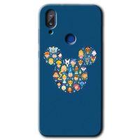 Vestel E5 Kılıf HD Desen Baskılı Arka Kapak+Temperli Cam - Mickey