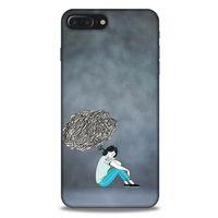 Apple Iphone 8 Plus Kılıf Depresyon (5) Koruma Kabı Fuşya