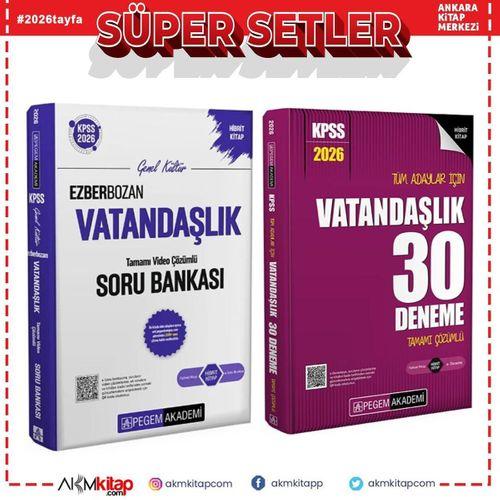 Pegem Yayınları 2026 KPSS Vatandaşlık Soru Bankası ve Deneme Kitabı Seti