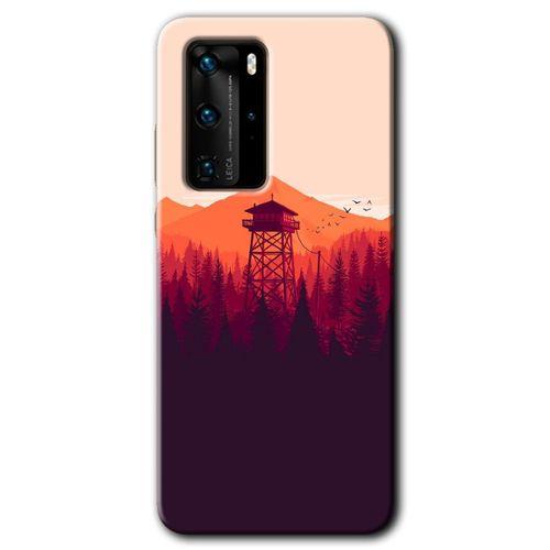 Huawei P40 Pro HD Baskılı Kılıf + 9D Tam Ekran Koruyucu - Gözlem Kulesi