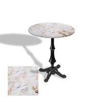 Dockers Çipa 1012 Döküm Ayak Yuvarlak Masa Çap 90cm - (Werzalit, Wermodin ve Allzalit Tabla) - Gold