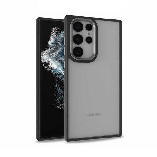 Fogy Galaxy S22 Ultra Kılıf Arkası Şeffaf Köşeleri Parlak Renkli Işlemeli Şık Kapak