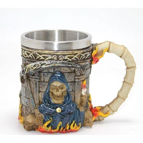 Grim Reaper Azrail Kabartmalı 3d Tasarım Çelik Kupa Bardak Alk4368