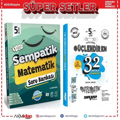 Ünlüler Karması 5. Sınıf Matematik Sempatik Soru Bankası ve Ankara Yayıncılık Deneme Seti 2 Kitap
