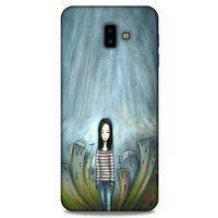 Samsung Galaxy J6 Plus Kılıf Depresyon (22) Tam Koruma Kılıfı Fuşya Bordo